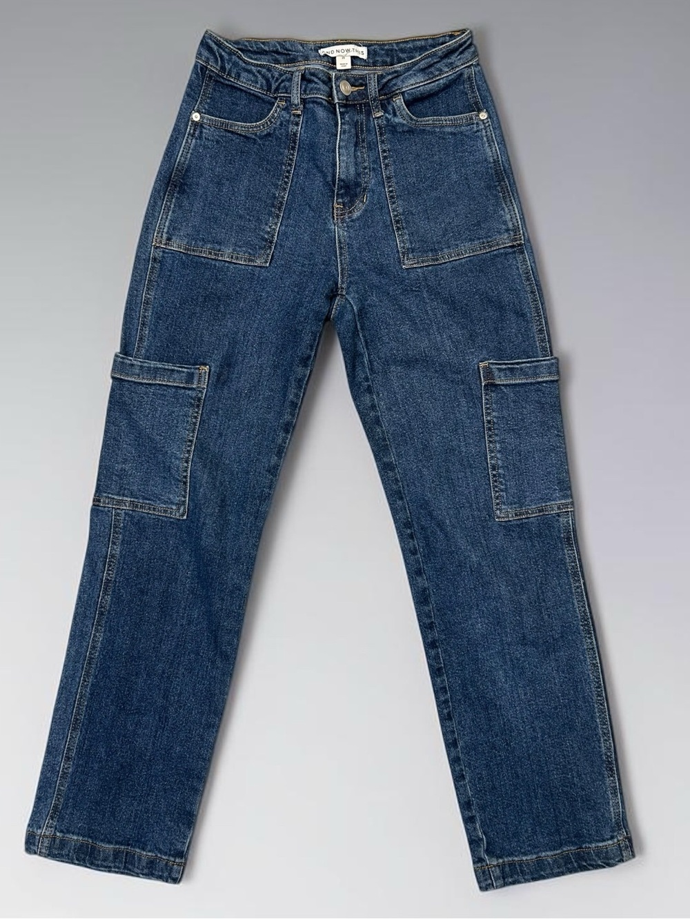 And Now This - Carpenter Utility Jeans Size 25 Straight Leg Dark 30”L